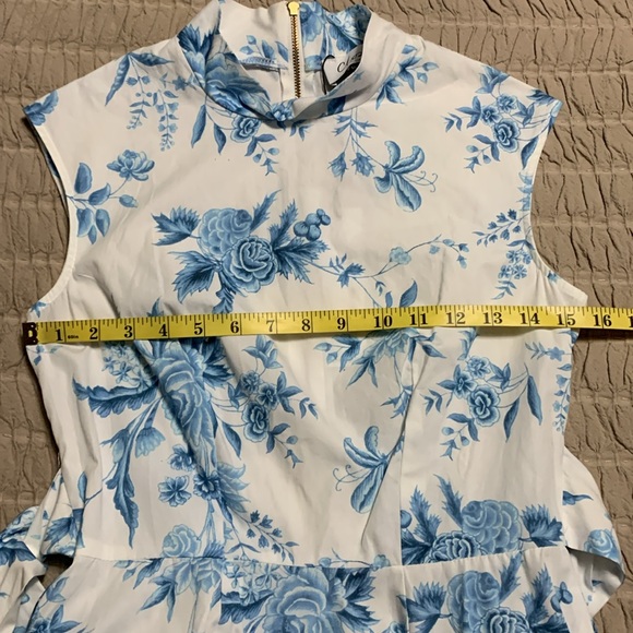 Closet Women’s Fairy Core Handkerchief Point Hem SZ 10 Dress Floral Blue/White - Picture 12 of 16